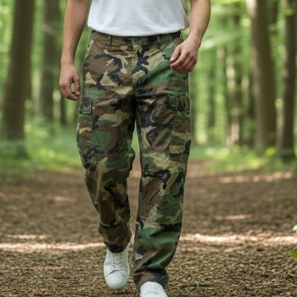 Propper International‎ Trousers Men M Woodland Camo BDU Combat Short Hunting